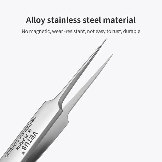VETUS Precision Eyelash Tweezers: For Stunning Extensions and Perfect Brows