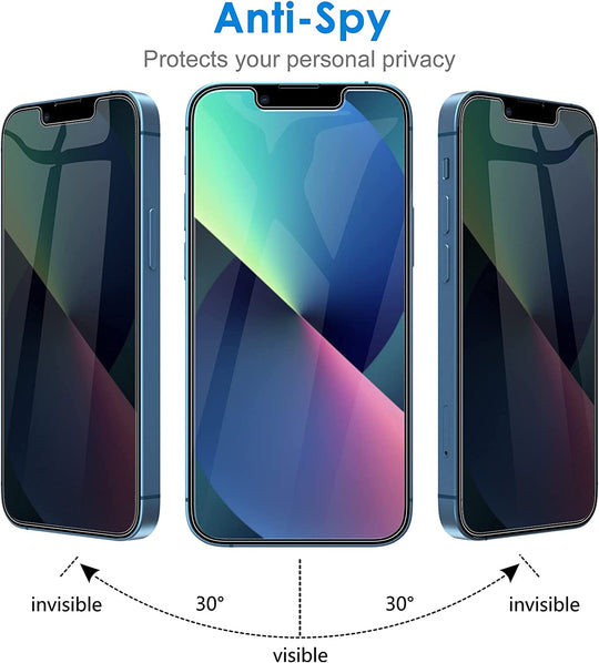 Privacy Screen Protector for Iphone 13/13 Pro 6.1-Inch, anti Spy Tempered Glass Film, 2-Pack