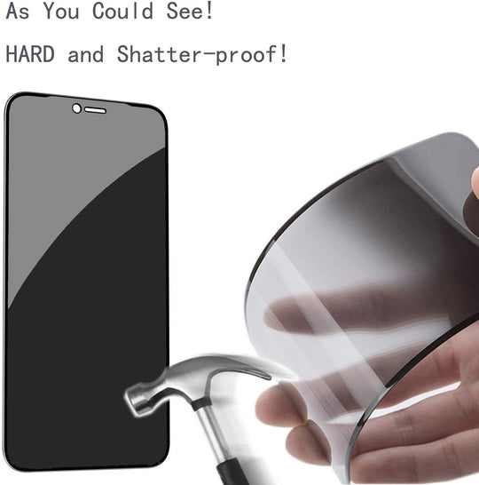 [2+2 Pack] Iphone 12 Pro Max Privacy Screen Protector with Camera Lens Protector Full Coverage Anti-Spy Tempered Glass Film 9H Hardness Upgrade Edge Protection Easy Installation Bubble Free