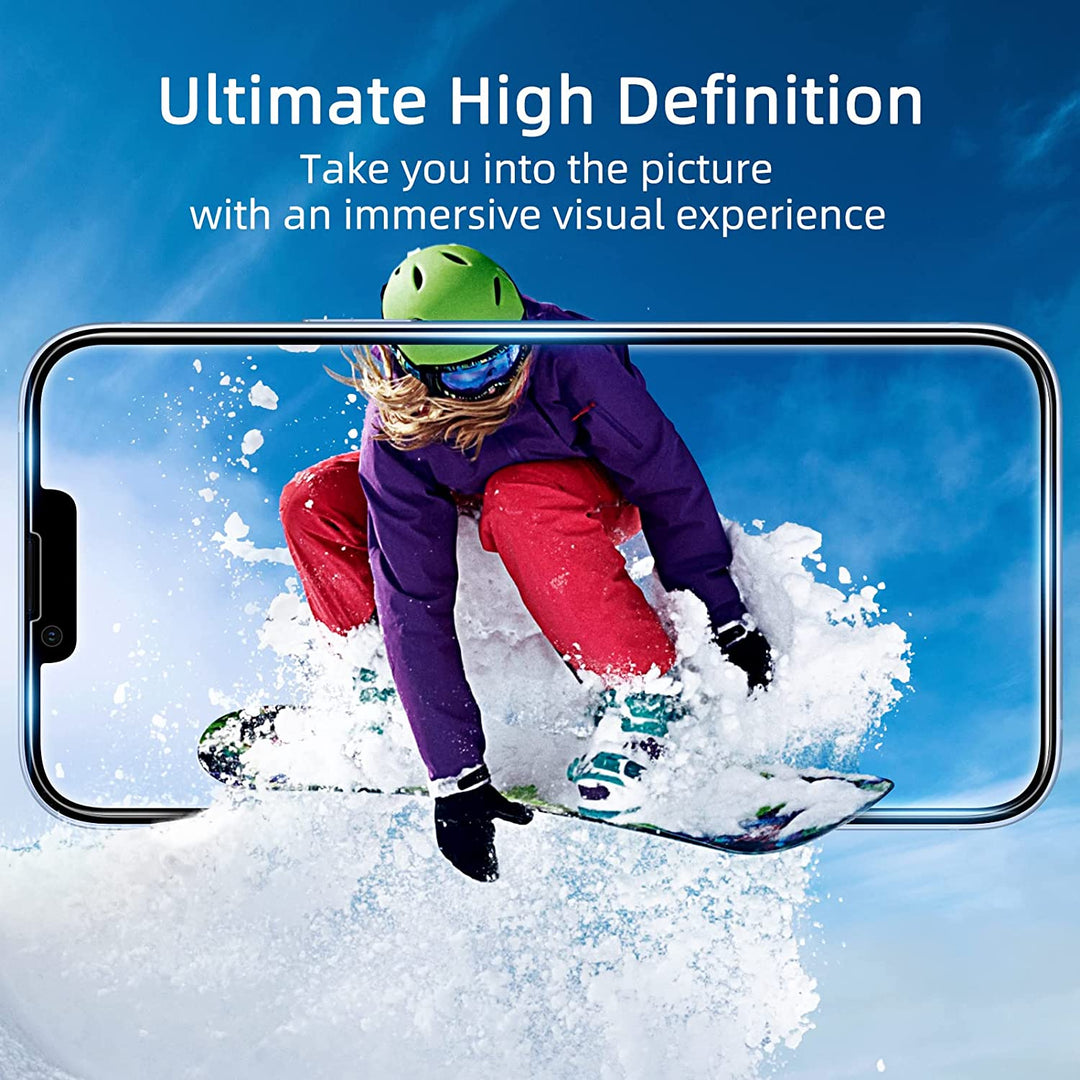 Privacy Screen Protector for Iphone 13/13 Pro/14 [2-Pack][6.1 Inch] Display Tempered Glass Film with Easy Installation Frame, Ultra HD, 9H Hardness, Scratch Resistant, Case Friendly, Full Coverage