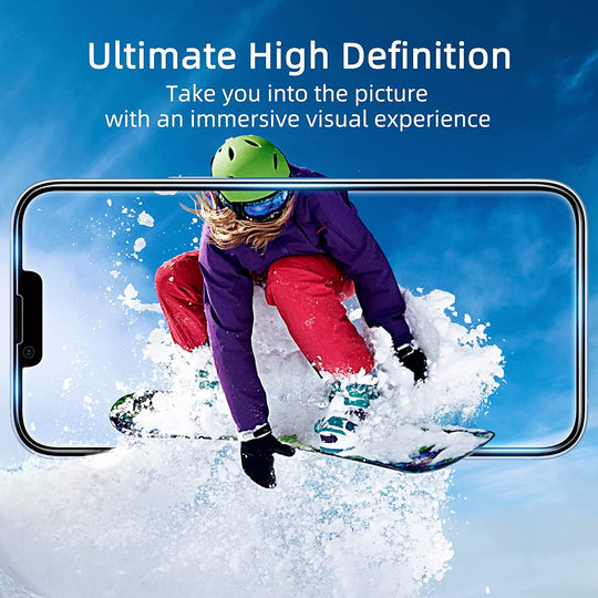 Privacy Screen Protector for Iphone 13/13 Pro/14 [2-Pack][6.1 Inch] Display Tempered Glass Film with Easy Installation Frame, Ultra HD, 9H Hardness, Scratch Resistant, Case Friendly, Full Coverage