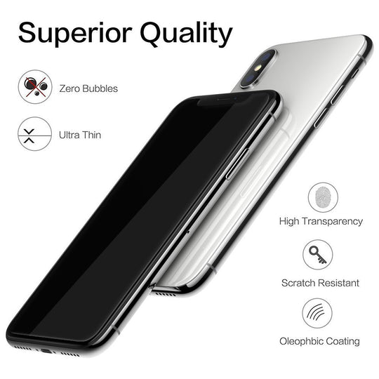Privacy Anti-Spy Full Cover Tempered Glass Screen Protector for iPhone 11 Pro Max (6.5in) / XS Max (Privacy)