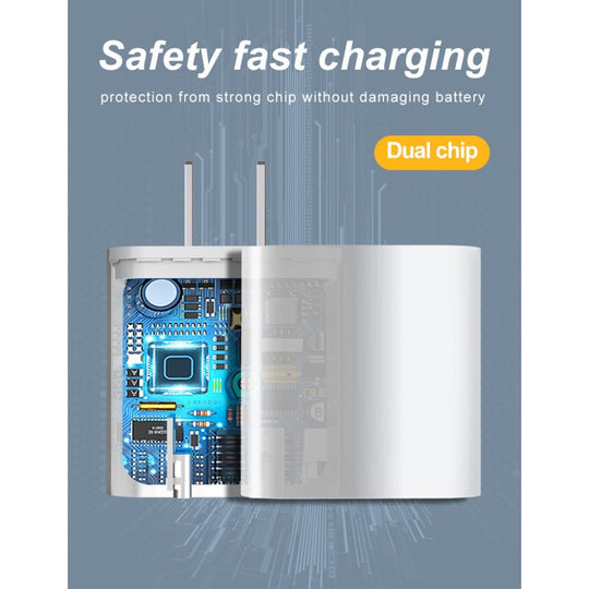 USB-A and USB-C 2.4A Dual 2 Port House Wall Charger