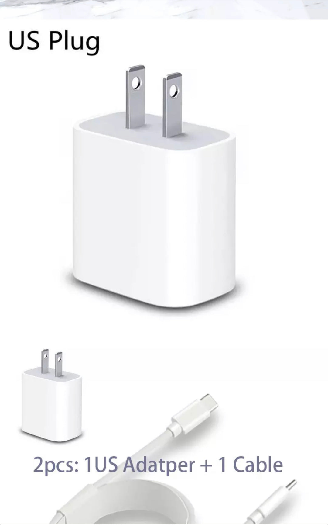 PD Power Adapters Set USB C To Lightning