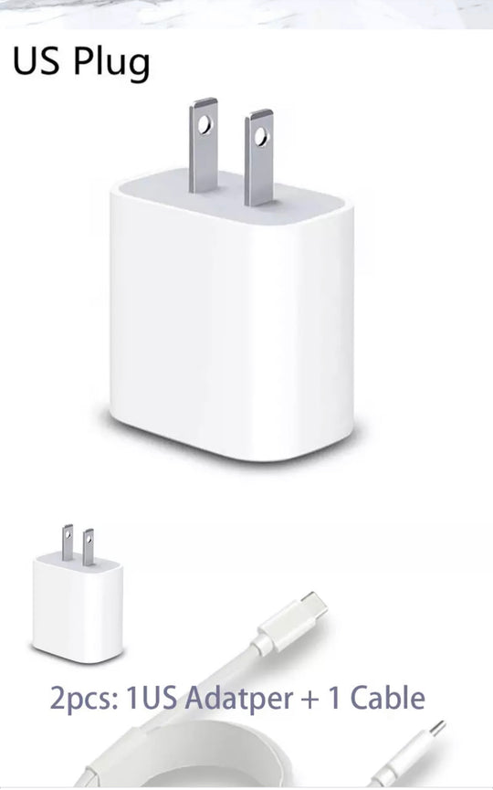 PD Power Adapters Set USB C To Lightning
