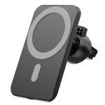 Car Magnetic Magsafe Style Magnetic Airvent Holder Wireless Charger 15W T200 for Apple iPhone XMax/11/12/13/14  / Magsafe Case (Black)