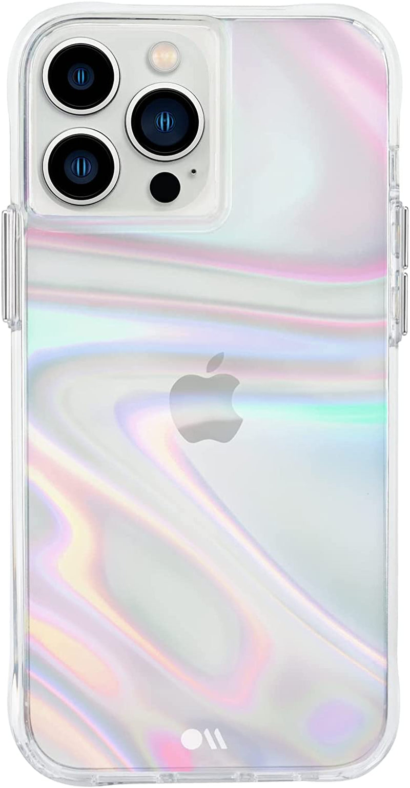 Iphone 13 Pro Case - Soap Bubble [10FT Drop Protection] [Wireless Charging Compatible] Luxury Cover with Iridescent Swirl Effect for Iphone 13 Pro 6.1", Anti-Scratch, Shockproof Materials