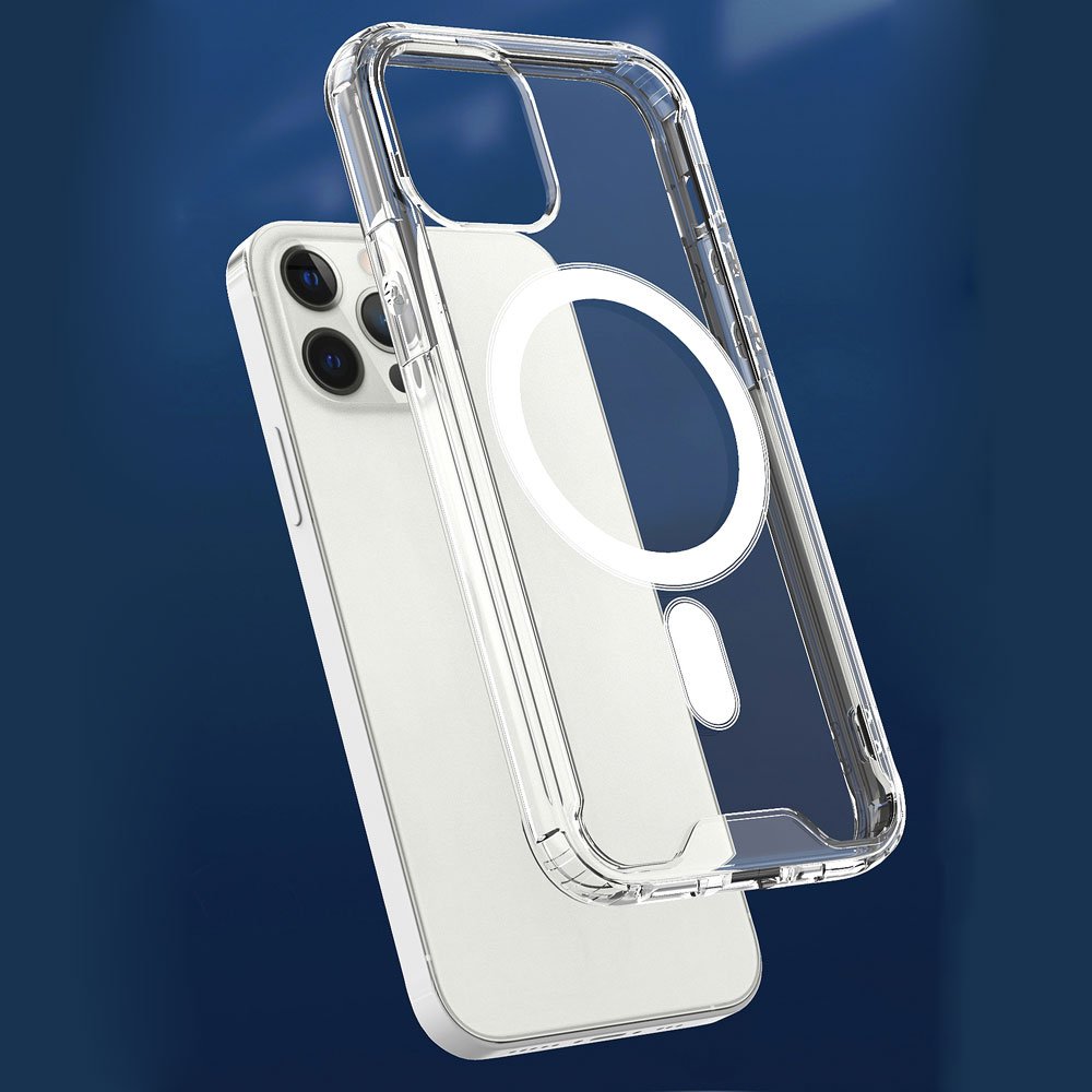 Pro MagSafe Magnetic Transparent Clear Edge Bumper Armor Case