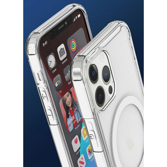 Pro MagSafe Magnetic Transparent Clear Edge Bumper Armor Case