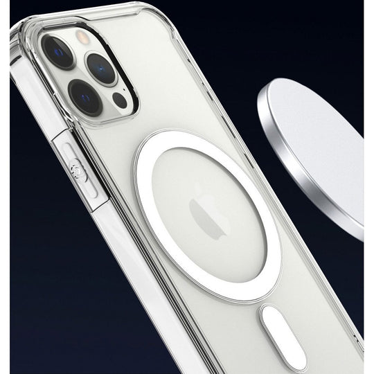 Pro MagSafe Magnetic Transparent Clear Edge Bumper Armor Case